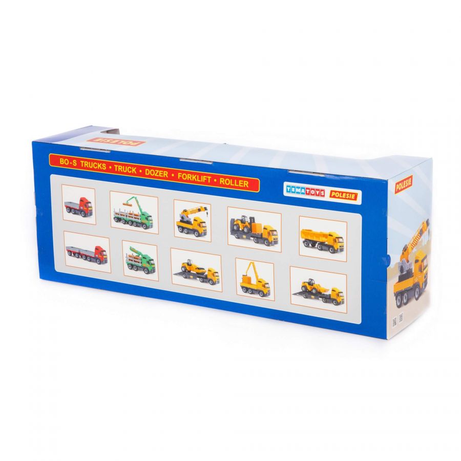 Автомобиль-трейлер + автокар + конструктор "Супер-Микс" - 30 элементов на поддоне (в коробке)