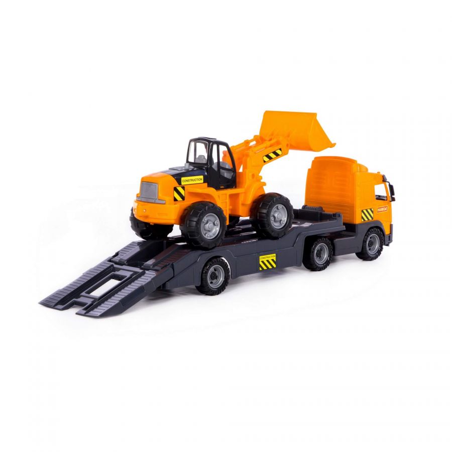 Автомобиль-трейлер + трактор-погрузчик (в коробке)