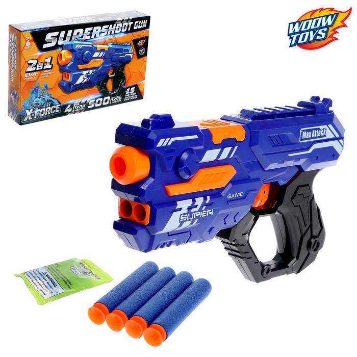 Бластер SUPERSHOOT GUN, стреляет мягкими пулями