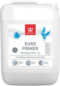Грунт-Концентрат 1:3 Укрепляющий Tikkurila Euro Primer 3л Акрилатный / Тиккурила Евро Праймер.