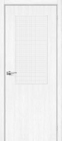 Межкомнатная Дверь с Экошпоном Bravo Браво-7 Snow Melinga / Wired Glass, 700x2000, 800x2000, 900x2000мм (полотно) / Браво.