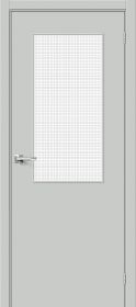 Межкомнатная Дверь Винил Bravo Браво-7 Grey Pro / Wired Glass 12,5  700x2000, 800x2000, 900x2000мм  (полотно) / Браво.