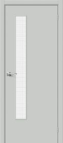 Межкомнатная Дверь Винил Bravo Браво-9 Grey Pro / Wired Glass 12,5  600x2000, 700x2000, 800x2000, 900x2000мм (полотно)   / Браво.