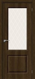 Межкомнатная Дверь Винил Bravo Скинни-13 Dark Barnwood / White Сrystal  700x2000, 800x2000, 900x2000мм (полотно)   / Браво.