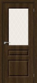 Межкомнатная Дверь Винил Bravo Скинни-15 Dark Barnwood / White Сrystal  600x2000, 700x2000, 800x2000, 900x2000мм  (полотно) / Браво.