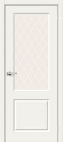 Межкомнатная Дверь Эмаль Bravo Скинни-13 Whitey / White Сrystal 600x2000, 700x2000, 800x2000, 900x2000мм  (полотно)/ Браво.
