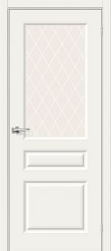 Межкомнатная Дверь Эмаль Bravo Скинни-15.1 Whitey / White Сrystal 600x2000, 700x2000, 800x2000, 900x2000мм (полотно) / Браво.