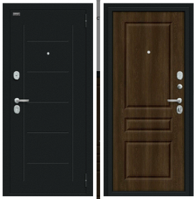 Входная Дверь Bravo Пик Букле Черное/Dark Barnwood 860x2050, 960x2050мм / Браво.