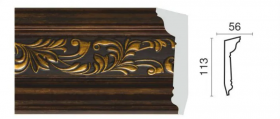 Карниз Dekor-Dizayn D129-966 Афродита Д2400хВ113хТ56/Декор Дизайн.