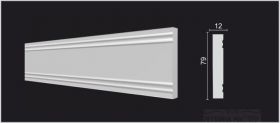 Молдинг Decor-Dizayn 150 A Белая Лепнина Д2000хВ80хТ12 / Декор Дизайн..