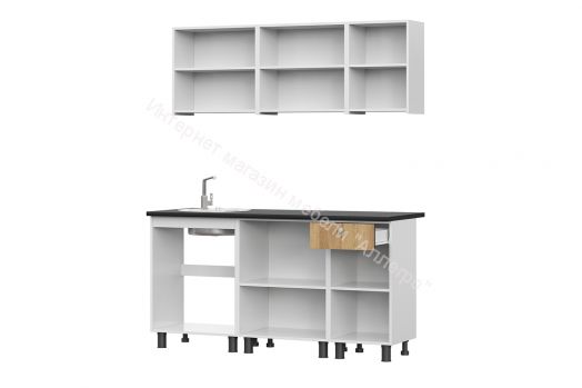 Кухонный гарнитур "КГ-1" 1,6 м со столешницей (Дуб золотой)