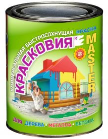 Красковия MASTER Красковия 0.9 кг Зеленая, Быстросохнущая Краска для Дерева, Металла, Бетона/ Красковия.