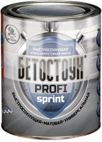 Эмаль для Бетонных Полов Красковия Бетостоун PROFI «SPRINT» 0.9кг Быстросохнущая, Износостойкая, RAL7040 / Красковия.