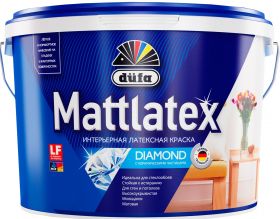 Краска Латексная Dufa Mattlatex RD100 9л Моющаяся, Белая, Матовая / Дюфа Маттлатекс РД100..