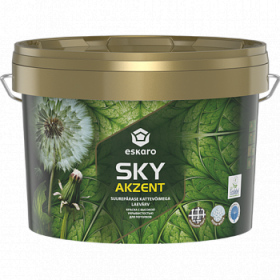 Краска с Высокой Укрывистостью 0.9л Eskaro Akzent Sky для Потолков.
