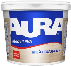 Клей ПВА Столярный Aura Modell PVA 2.5л для Элементов Мебели, Дерева, Фанеры и Бумаги / Аура.
