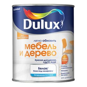Краска Мебель и Дерево Dulux 2л Белая, Износостойкая, Водная, Матовая для Дерева, ЛДСП, МДФ / Дюлакс Мебель и Дерево.