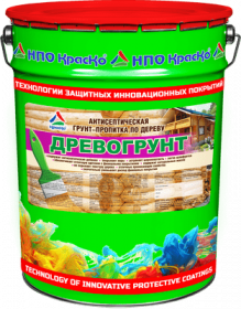 Грунт-Пропитка для Дерева Краско Древогрунт 20кг Бесцветная, Антисептическая, Глубокого Проникновения / НПО Краско.
