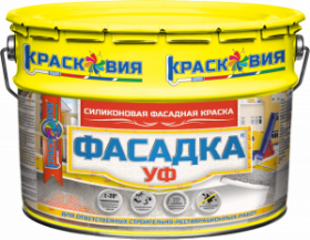 Краска Фасадная Краско Фасадка (УФ) 10кг Силиконовая, Белая, Матовая / НПО Краско.