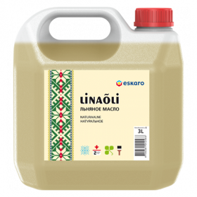 Масло Льняное 1л Eskaro Linaoli Желтое, для Древесины / Эскаро.