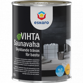 Декоративно-Защитное Средство 0.45л Eskaro Saunavaha Vihta Черное для Деревянных Банных Поверхностей.