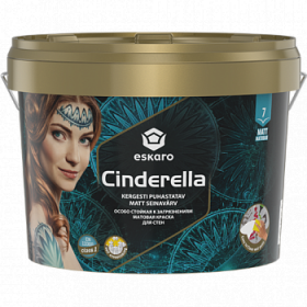 Краска Eskaro 0.9л Cinderella Матовая Особо Стойкая к Загрязнениям для Стен.