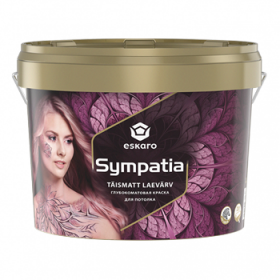 Краска 2.85л Eskaro Sympatia Глубокоматовая для Потолков с Замедленным Временем Высыхания.