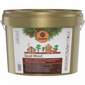 Водоразбавляемый Антисептик 0.9л Eskaro Good Wood на Масляной Основе для Деревянных Фасадов и Срубов.