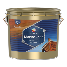 Уретан-Алкидный Лак 0.95л Eskaro Marine lakk 40 Полуматовый для Яхт Атмосферостойкий.
