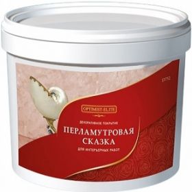 Декоративное Покрытие Optimist-Elite D752 Перламутровая Сказка 3кг Белое, с Эффектом Перламутрового Бархата.