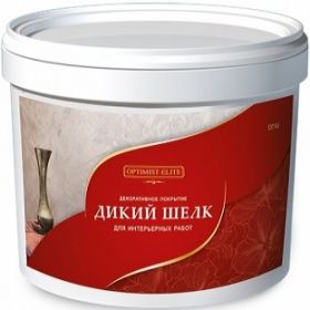Декоративное Покрытие Optimist-Elite Дикий Шелк D744 5кг с Эффектом Натурального Шелка.