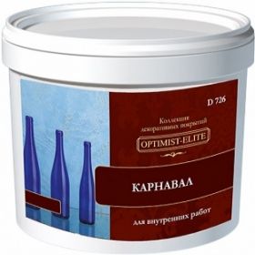Декоративное Покрытие Optimist-Elite Карнавал D726 15кг Эффект Водяных Капель на Стекле для Внутренних Работ.