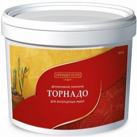Декоративное Покрытие Optimist-Elite Торнадо D722 7кг Белое, с Эффектом Перламутрового Песка / Оптимист Элит.