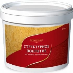 Декоративная Штуктурка Optimist-Elite Структурное Покрытие D713 7кг для Наружных и Внутренних Работ.