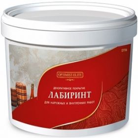 Декоративное Штукатурка Optimist-Elite Лабиринт D706 25кг от Имитации Обоев, Ткани, Кожи Старины до Ярко Выраженного Рельефа.