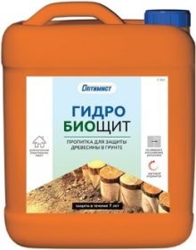 Пропитка Оптимист C402 Гидробиощит 5л для Защиты Древесины в Грунте для Наружных и Внутренних Работ.