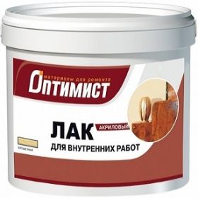 Лак Универсальный Оптимист L210 3кг Глянцевый, Акриловый, Бесцветный, для Внутренних и Наружных Работ.