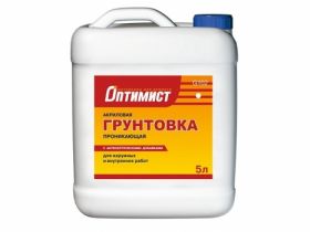 Оптимист G102 Грунтовка Акриловая Проникающая для Наружных и Внутренних Работ 10л.