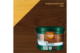 Пропитка Универсальная Pinotex Universal 2 в 1 0.9л Индонезийский Тик Полуматовая на Водной Основе для Защиты Древесины до 7 Лет / Пинотекс Универсал.
