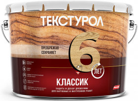 Защита и Декор Древесины Текстурол Классик 1л Тик, Алкидная, Полуглянцевая для Внутренних и Наружных Работ до 6 Лет.