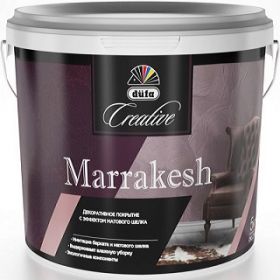 Декоративное Покрытие Dufa Creative Marrakesh 1кг Серебряное с Эффектом Матового Шелка / Дюфа Марракеш.