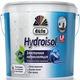Гидроизоляция Dufa Hydroisol 3кг Голубая, Готовая к Применения, Эластичная.