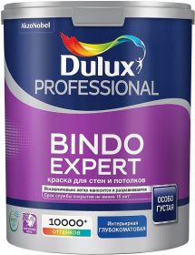 Краска для Стен и Потолков Dulux Professional Bindo Expert 9л Глубокоматовая, Белая для Внутренних Работ / Дюлакс Биндо Эксперт.