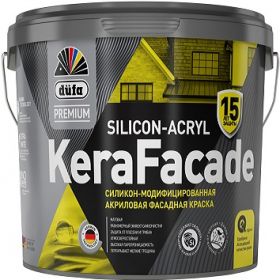 Краска Фасадная Dufa Premium Kerafacade Silicon-Akryl 2.5л Белая, Акриловая, Cиликон-Модифицированная / Дюфа Керафасад.