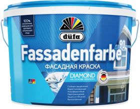 Краска Фасадная Dufa Fassadenfarbe RD90 2.5л Белая, Матовая, Акрил-Латексная, Атмосферостойкая.