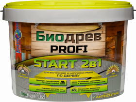 Грунт-Пропитка для Дерева Красковия Биодрев PROFI "START 2в1" 10кг Водная, Бесцветная с Защитой от Плесени и Грибка.
