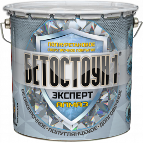 Эмаль Полиуретановая для Бетонных Полов 3кг Красковия Бетостоун-1 Эксперт «Алмаз» Белая Полуглянцевая.
