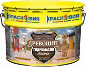 Масло с Микровоском Красковия Древощит Гидромасло «Aroma» 10л Береза, Атмосферостойкое для Декоративной Отделки Древесины.