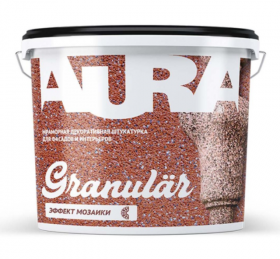 Декоративная Штукатурка Aura Dekor Granular 15кг S510 Мраморная, для Фасадов и Интерьеров, Зерно 1,2 / Аура.