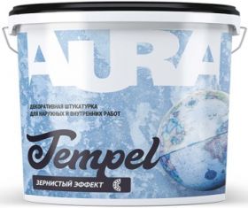 Декоративная Штукатурка Зернистая Aura Dekor Tempel 15кг для Внутренних и Наружных Работ / Аура.
